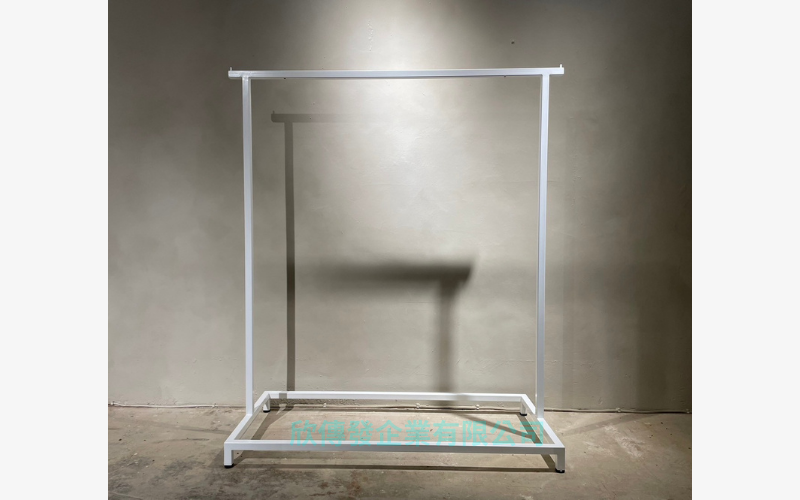 客製_金屬烤漆吊衣桿(方管/白)