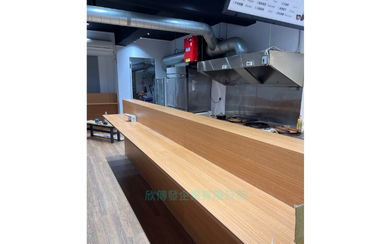 客製-貼皮木作吧台收納餐桌