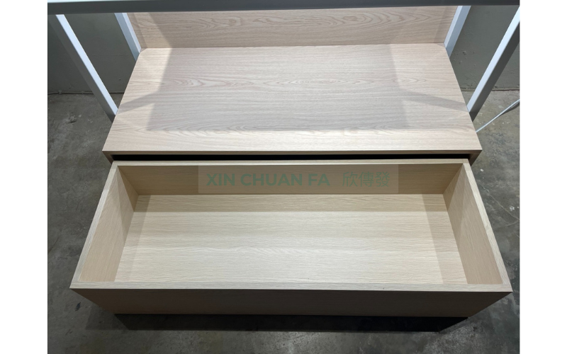 客製-烤漆邊框陳列展示架(活動輪收納箱)