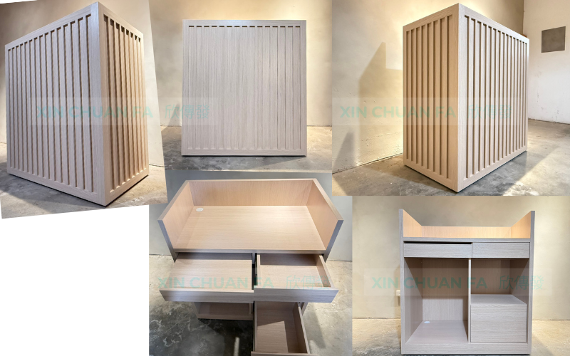 客製-百貨專櫃收銀工作櫃檯(日式格柵)