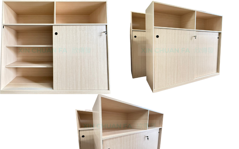 客製-辦公展示滑門收納櫃(可上鎖) 