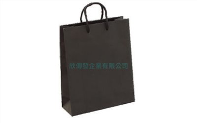 紙袋 - 4K方 黑色無印 072 