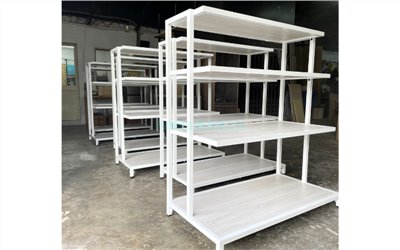 客製-烤漆邊框陳列展示架