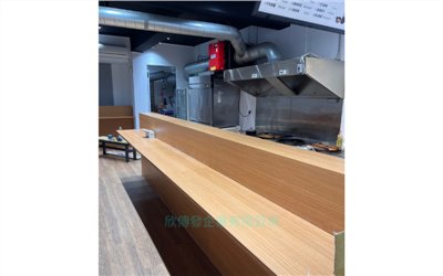 客製-貼皮木作吧台收納餐桌