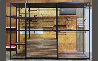 客製-烤漆邊框陳列展示架